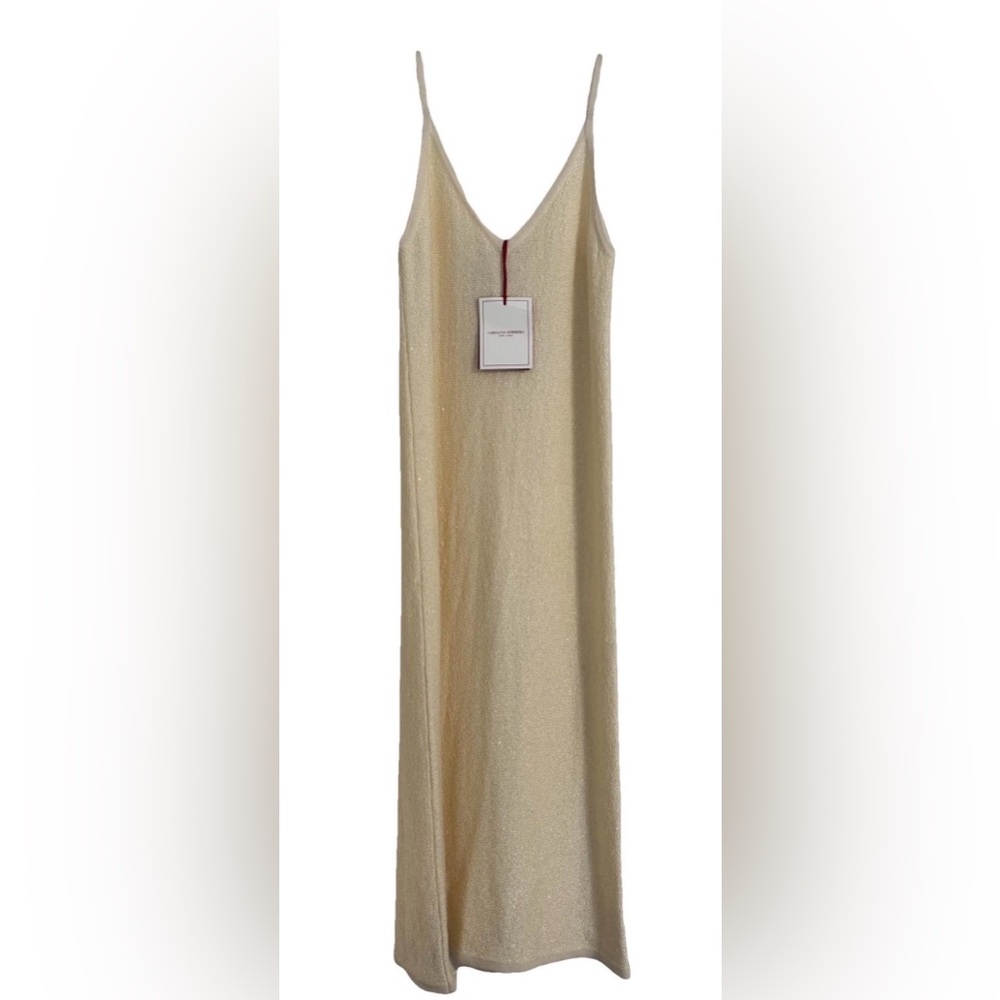 Carolina Herrera Gold Shimmer Dress new with tags